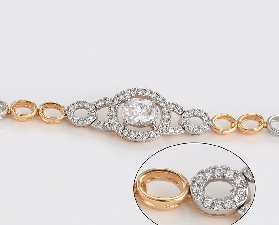 Two Color Bracelet $40/12mm Zircon