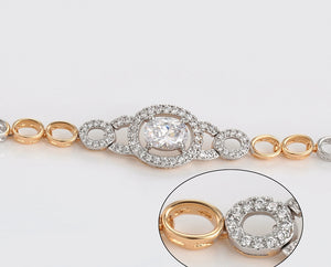Two Color Bracelet $40/12mm Zircon