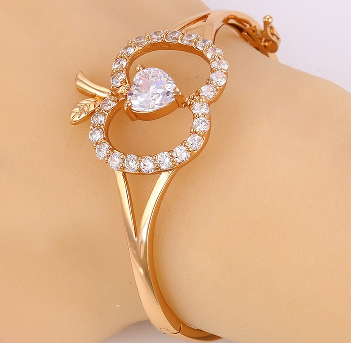 Apple Gold Bangle $ 45.00 Free Shipping