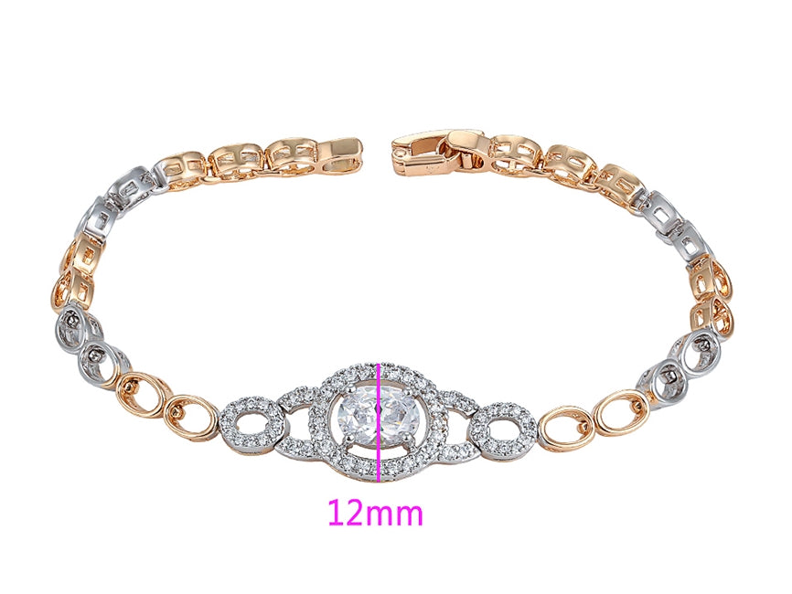 Two Color Bracelet $40/12mm Zircon