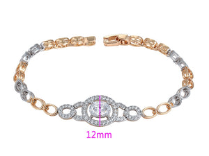 Two Color Bracelet $40/12mm Zircon
