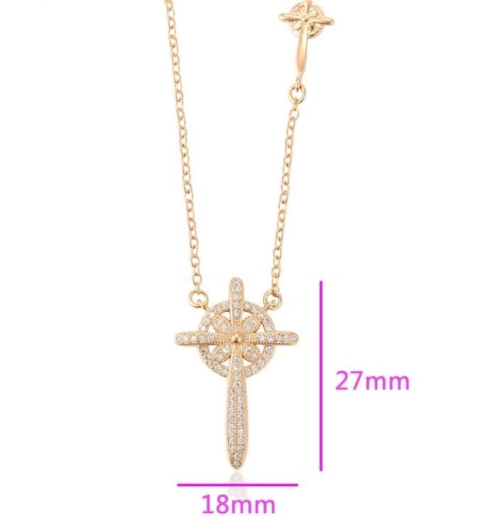 Double Cross Necklace