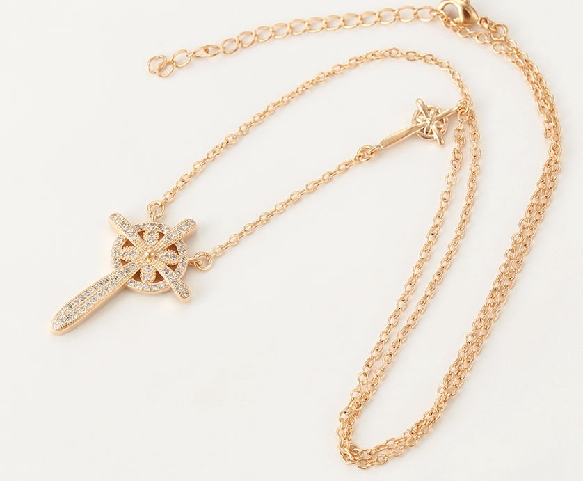 Double Cross Necklace