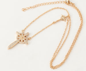 Double Cross Necklace