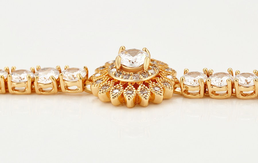 Gold Lotus Bracelet/Free Shipping!
