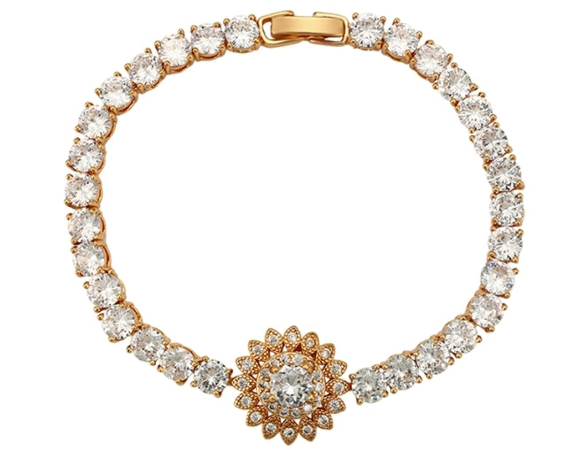 Gold Lotus Bracelet/Free Shipping!
