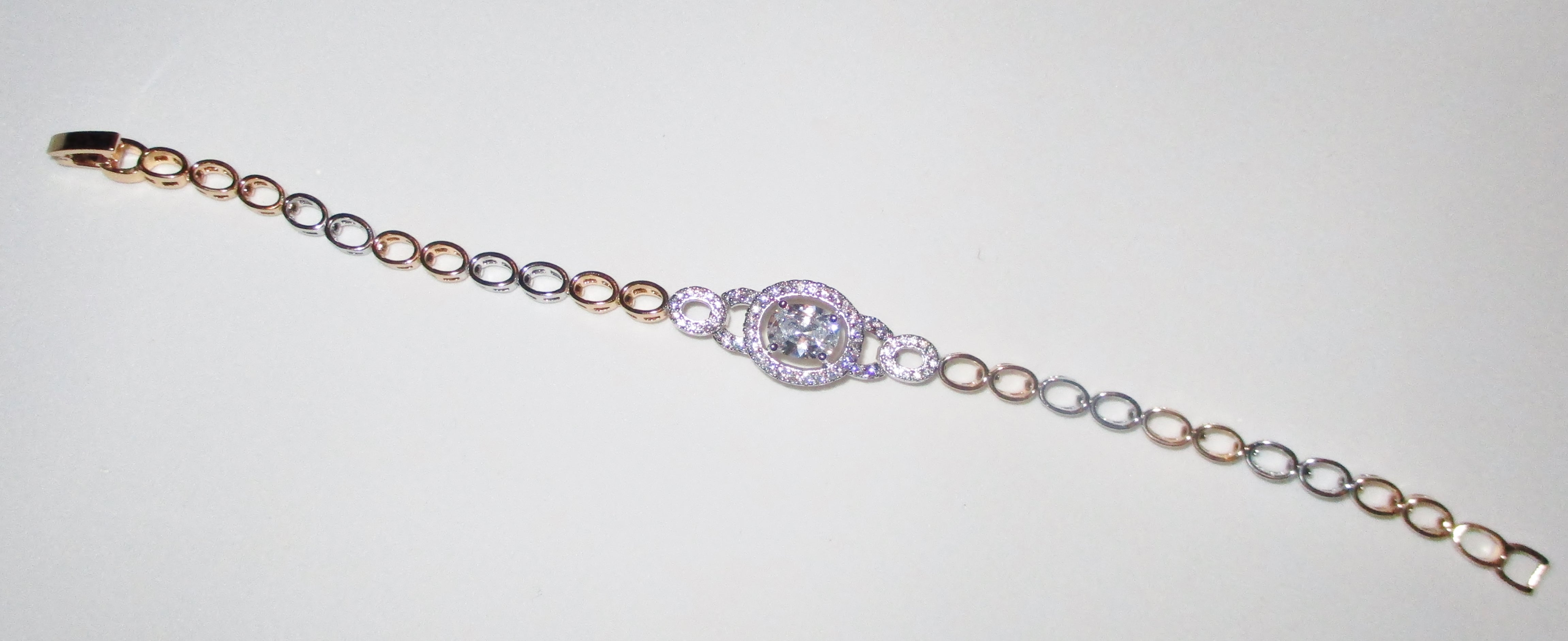 Two Color Bracelet $40/12mm Zircon