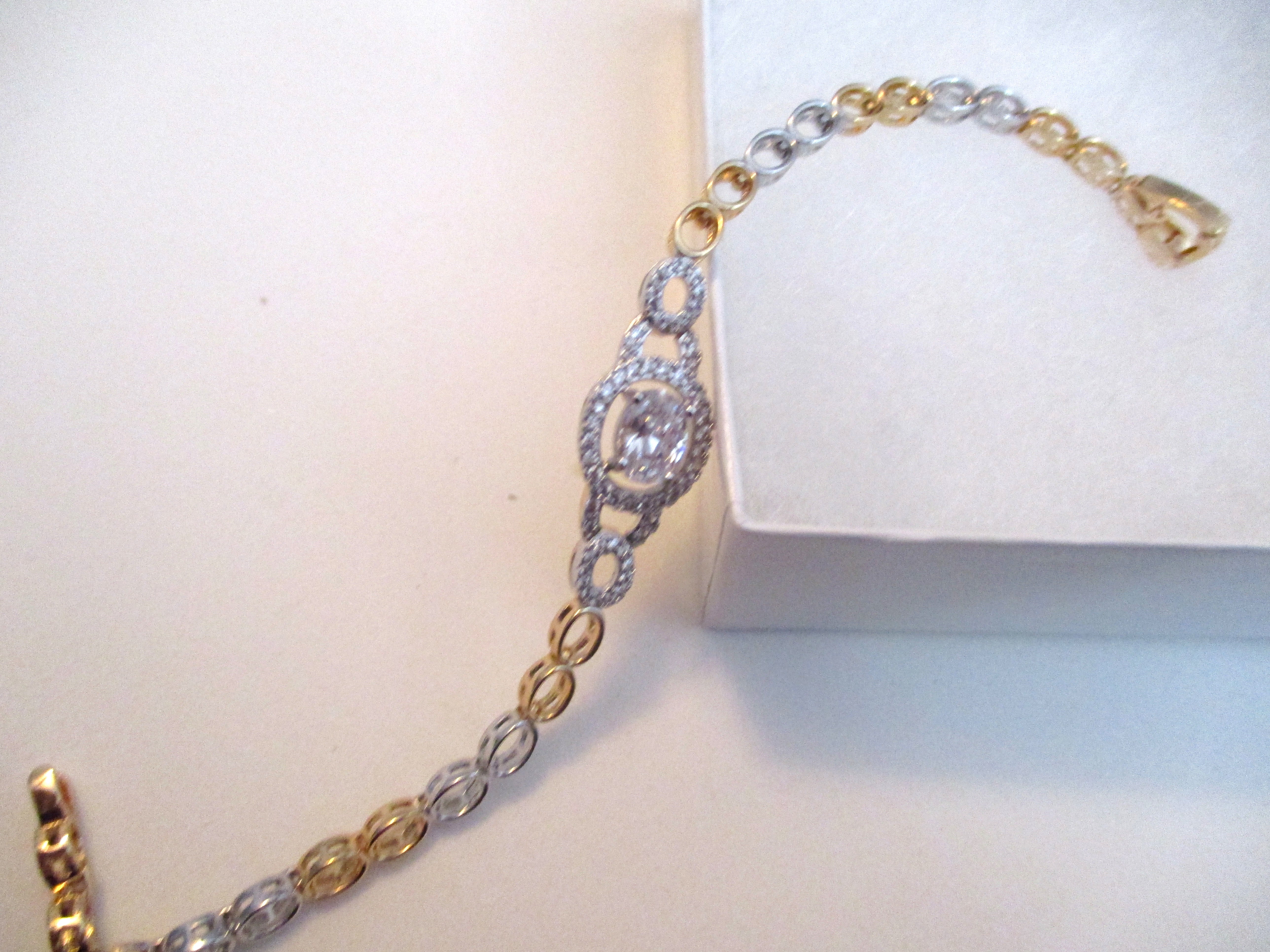 Two Color Bracelet $40/12mm Zircon