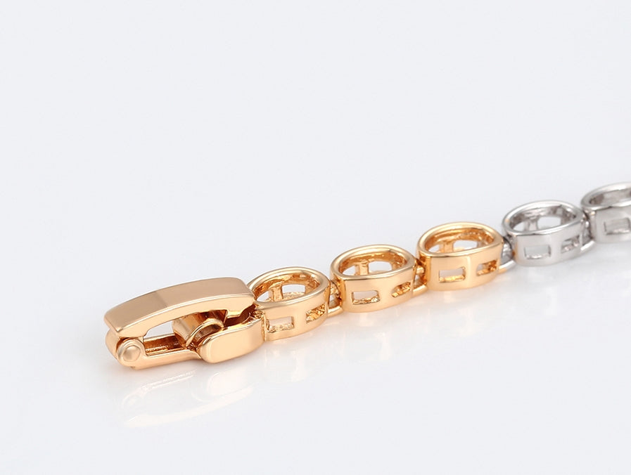 Two Color Bracelet $40/12mm Zircon