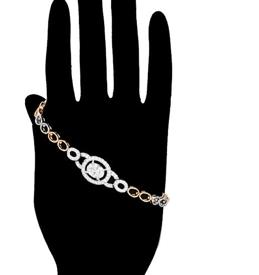 Two Color Bracelet $40/12mm Zircon
