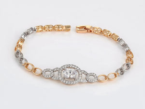 Two Color Bracelet $40/12mm Zircon