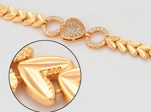 Pave Style Heart's Bracelet