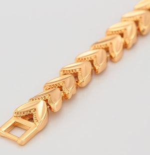 Pave Style Heart's Bracelet
